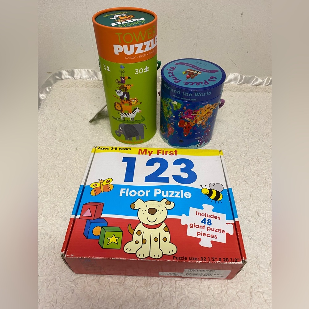 Toddler kids puzzles bundle of 3 puzzles age 3-5